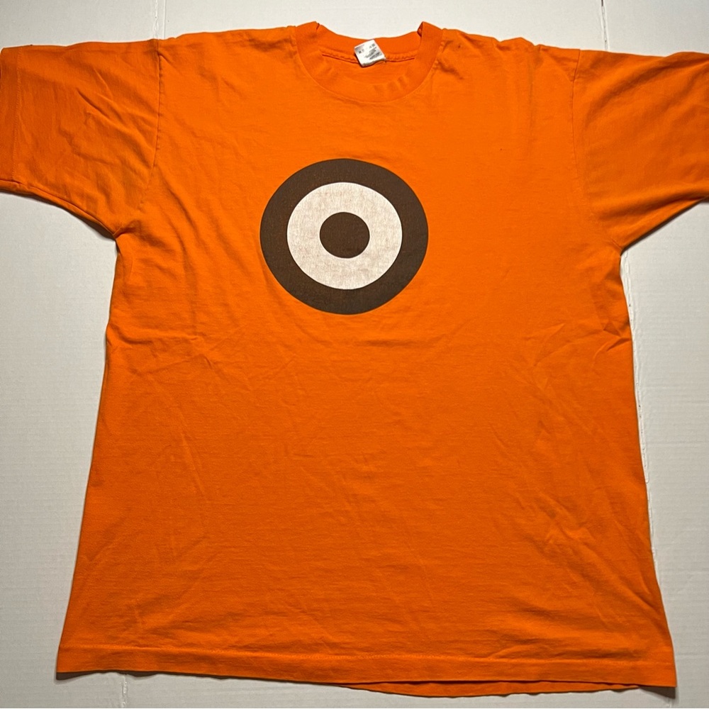 Vintage Pearl Jam Bullseye Shirt Adult Extra Large Orange Graphic Promo Target